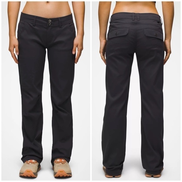 prAna Halle Straight Leg Climbing Pant in Coal Women's Size 16 Short NWT! - Picture 1 of 11